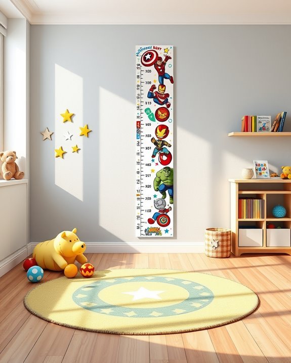 superhero themed growth chart