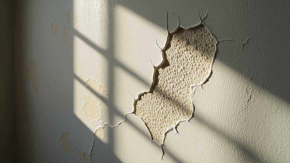 surface irregularities indicate moisture