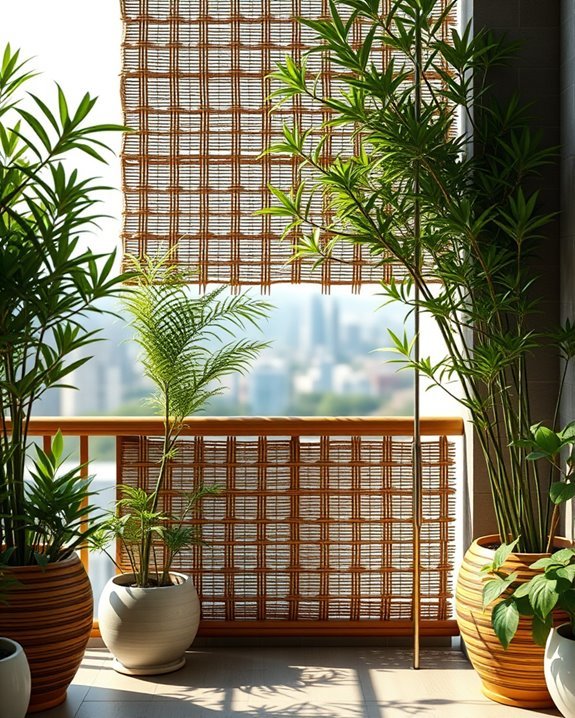 sustainable bamboo balcony grills