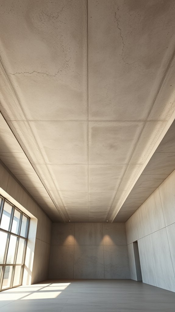 sustainable concrete ceiling design