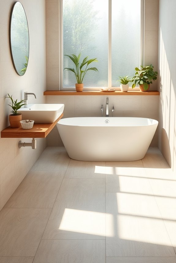 sustainable durable bathroom flooring