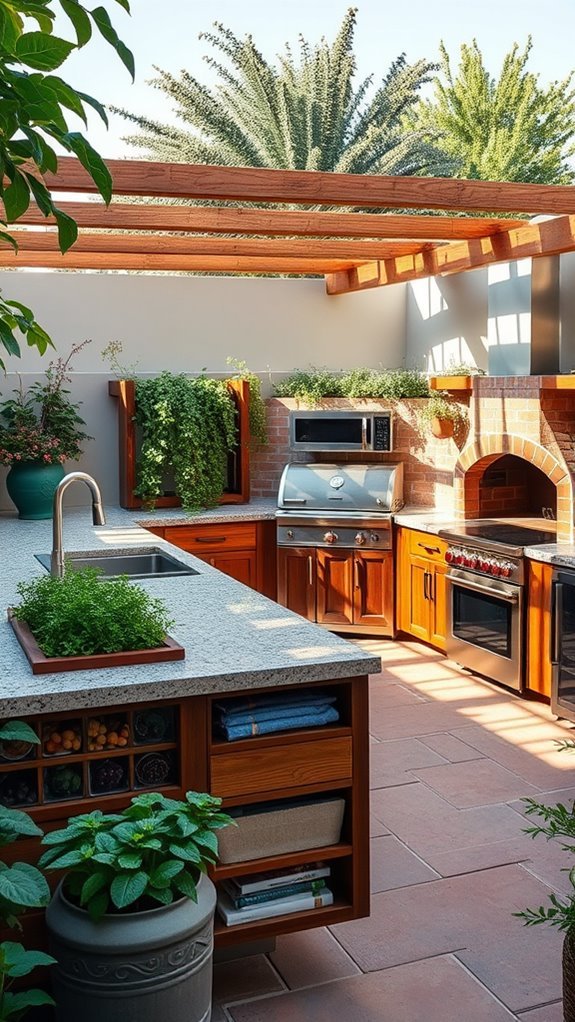sustainable outdoor kitchen design