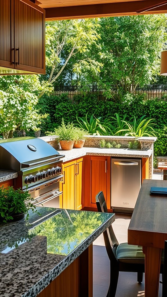 sustainable outdoor kitchen materials