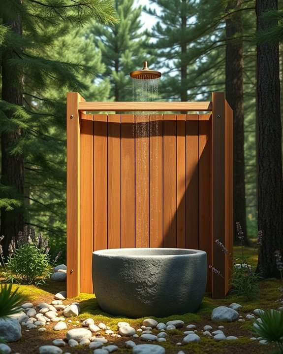 sustainable outdoor shower solutions