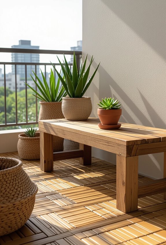 sustainable reclaimed materials and accents