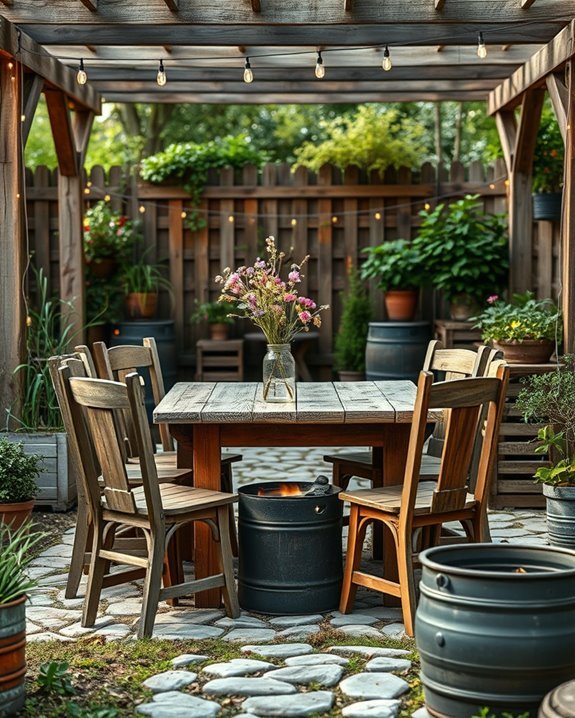 sustainable recycled materials cafe