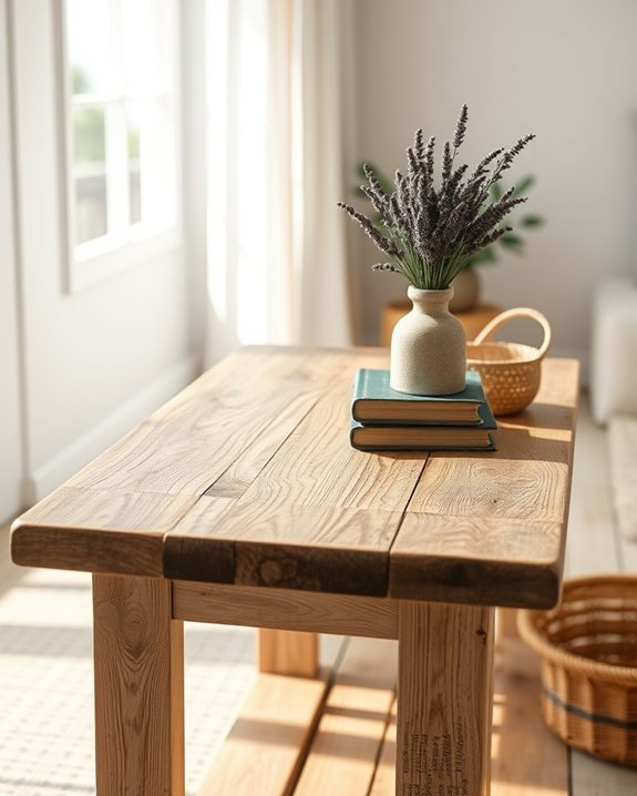 sustainable rustic console design