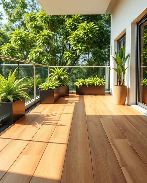 sustainable stylish balcony flooring
