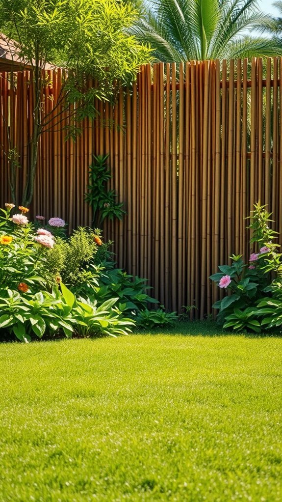 sustainable stylish bamboo fencing