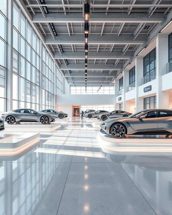 sustainable tech savvy showroom design
