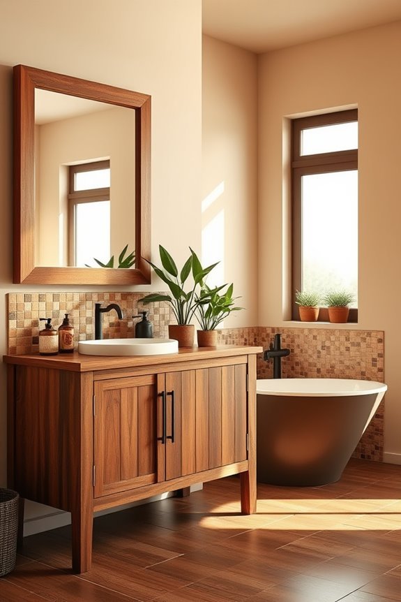 sustainable upcycled bathroom decor