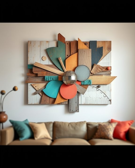 sustainable upcycled wall art