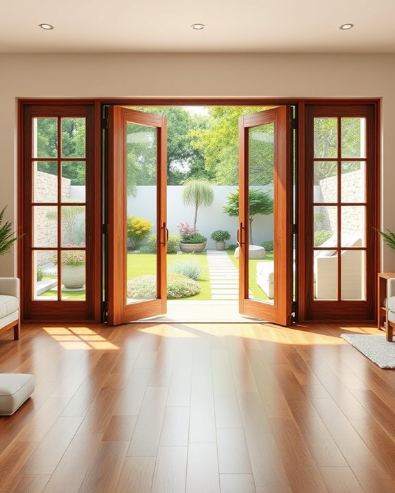 sustainable wooden patio doors