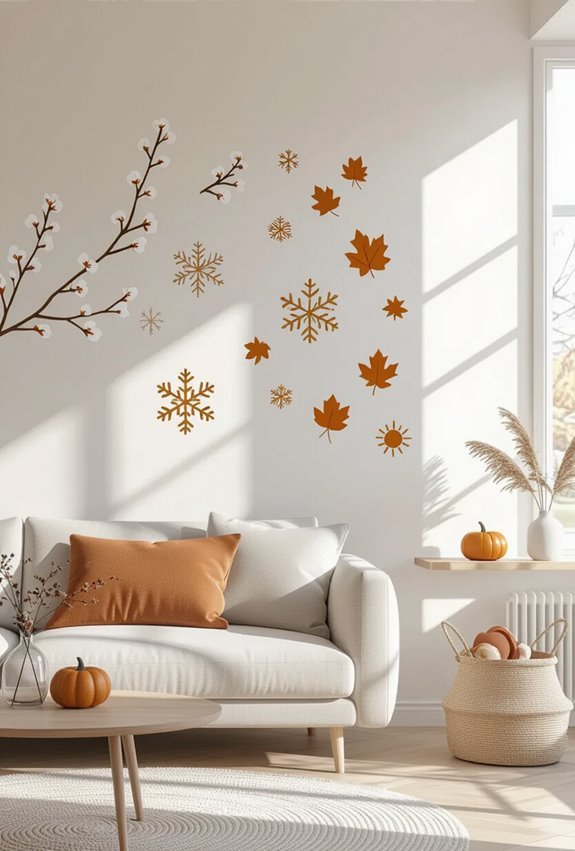 swapable seasonal festive wall decals