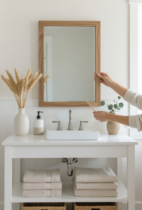 swapable seasonal mirror frames