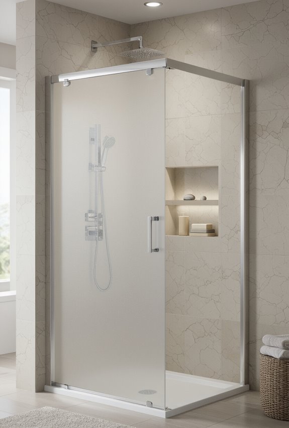 switchable electrochromic shower glass