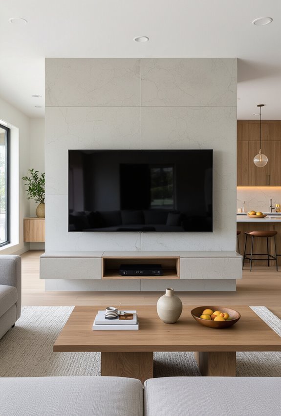 swivel mounted tidy media wall