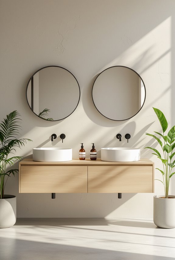 symmetrical bauhaus bathroom harmony