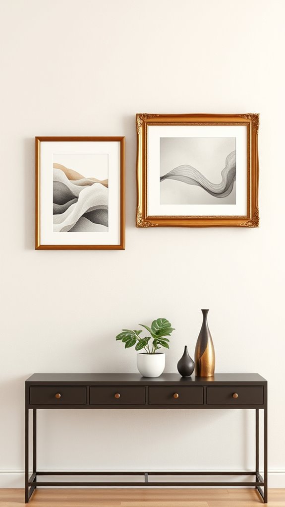 symmetrical triangle frame arrangement