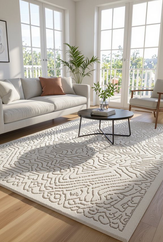 tactile 3d patterned rugs