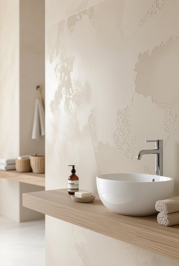 tactile luminous polished limewash finish