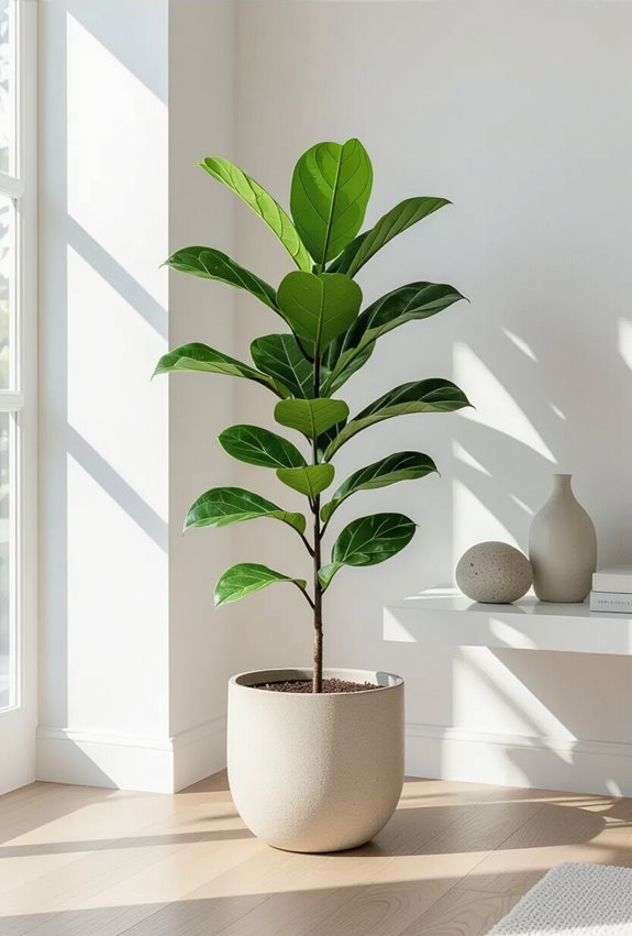 tall fiddleleaf or yucca