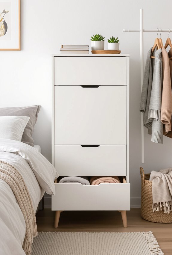 tall narrow drawer storage