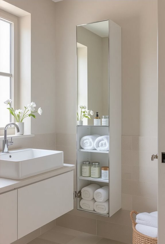 tall narrow vertical storage