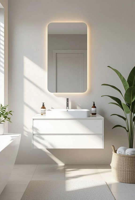 tall vertical led mirrors