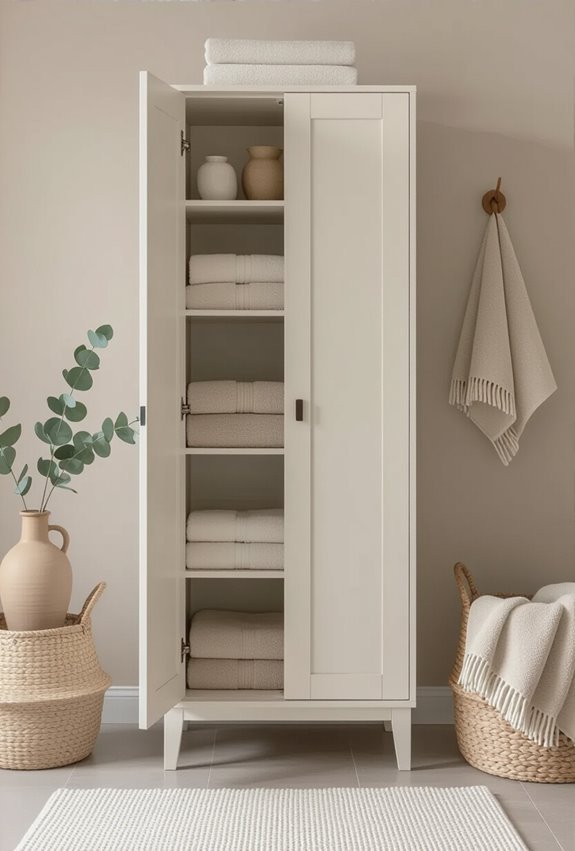 tall vertical storage creates loftiness