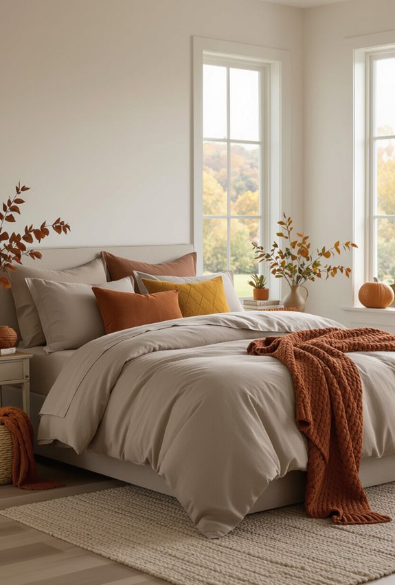 taupe bedding anchors boldness