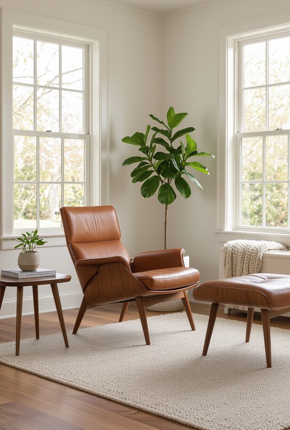 teak mid century geometric lighting