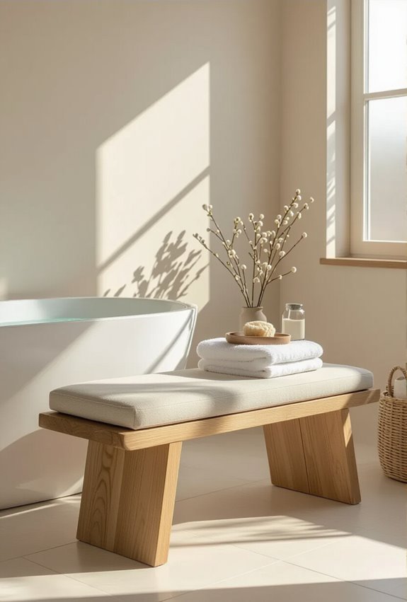teak stool with cushion