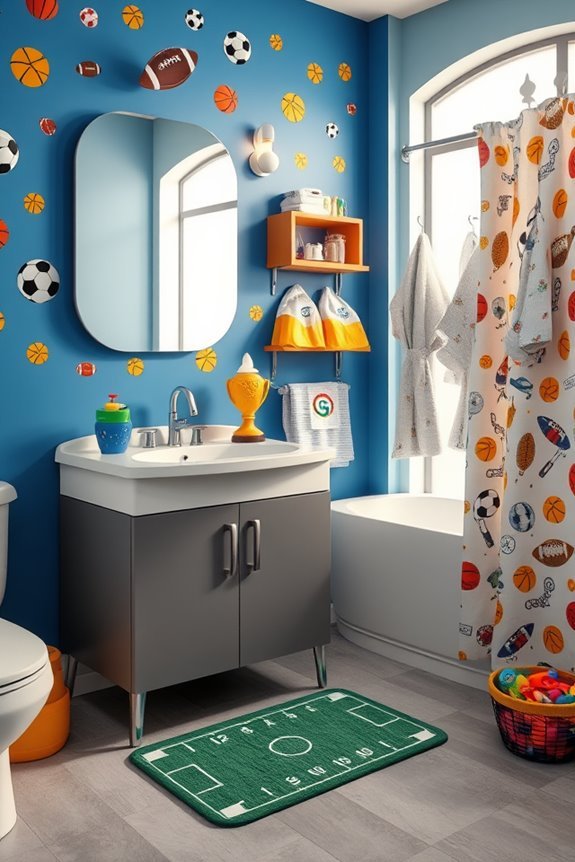 team spirit bathroom decor