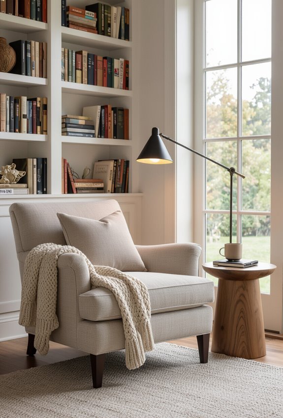 tech enhanced cozy reading space