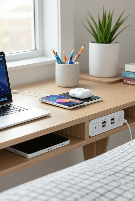 tech friendly clutter free charging station