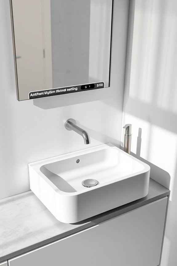 technology enhanced bathroom convenience