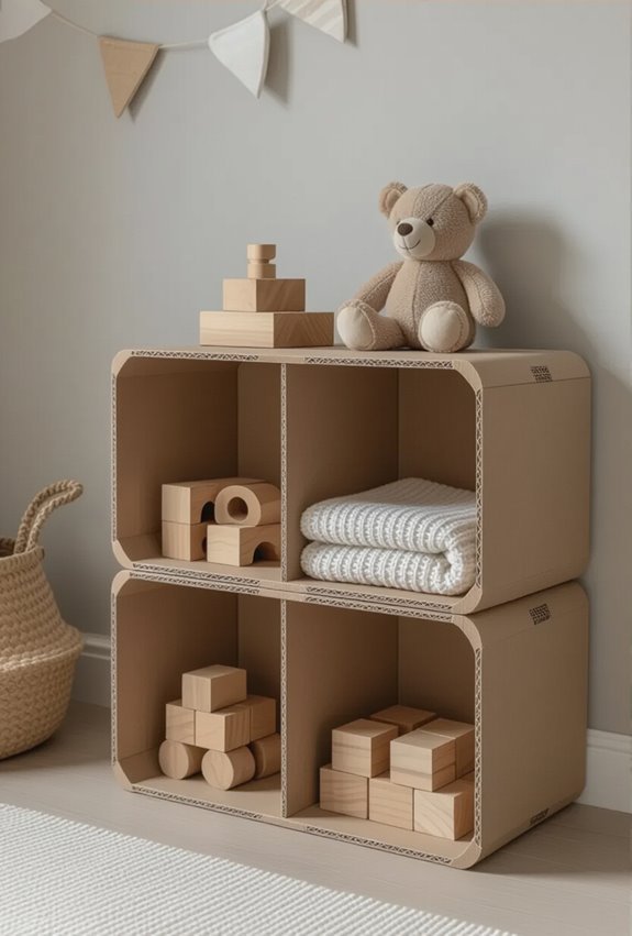 temporary corrugated shelves solution