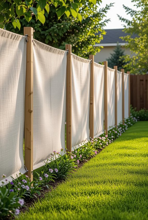 temporary fabric privacy fencing