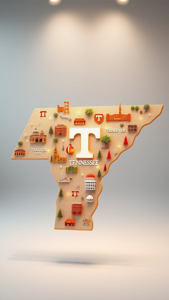 tennessee map art options
