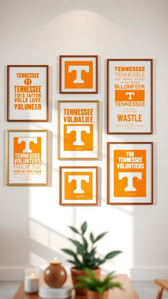 tennessee volunteers typography art