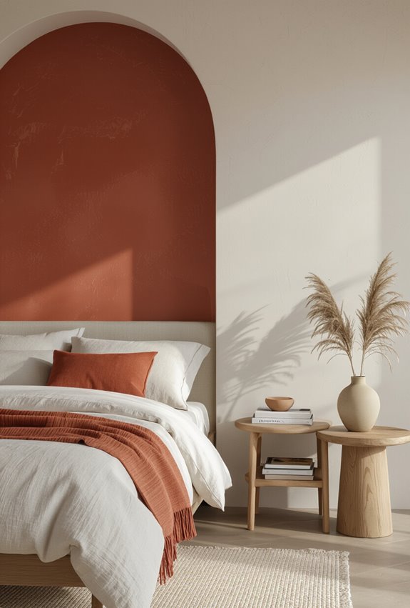 terracotta accent with off white