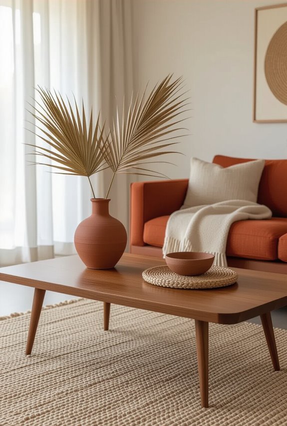 terracotta textures with natural fibers