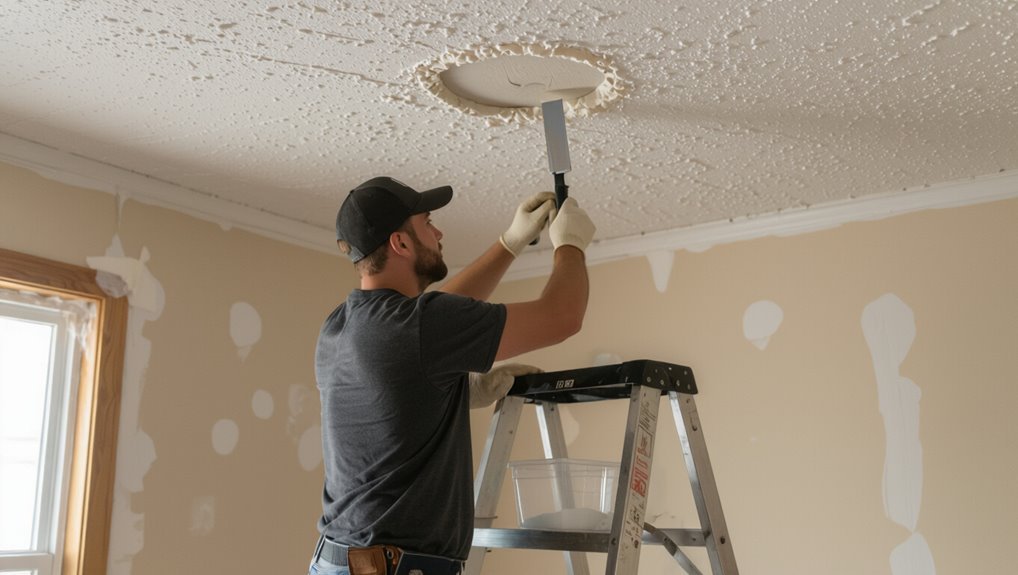 test adhesion on popcorn ceiling