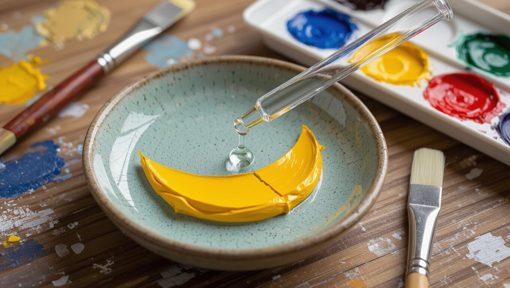 test dried acrylic paint