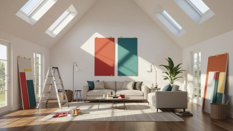 test paint swatches extensively
