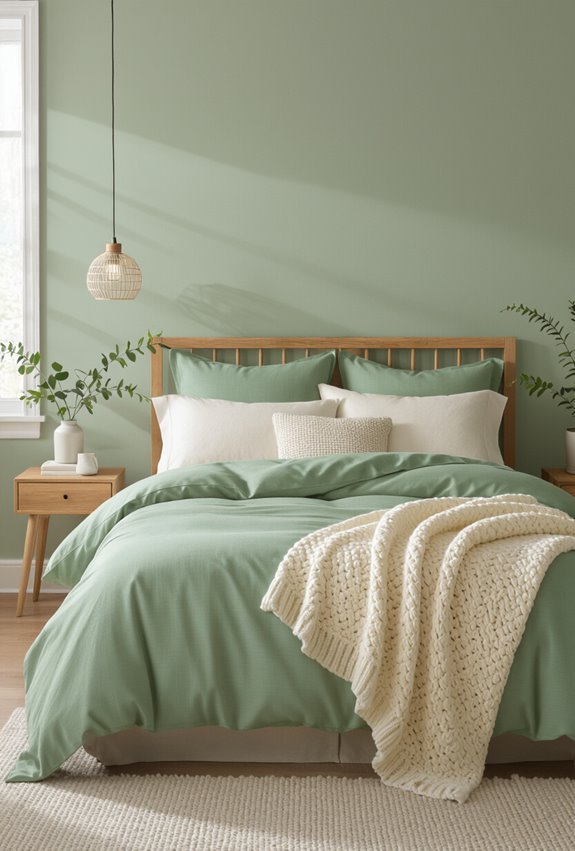 test sage green lighting