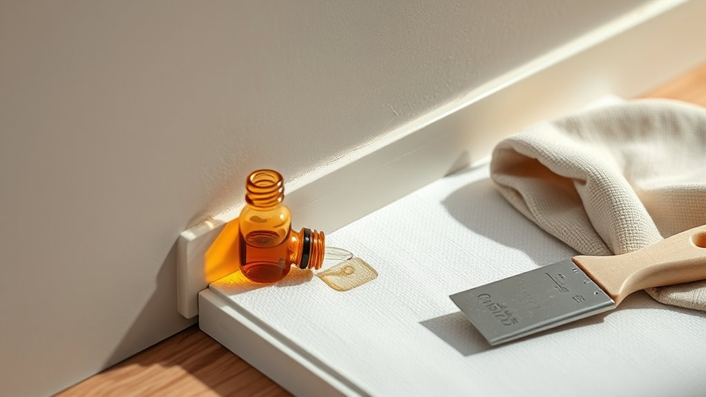 test solvents on hidden spots