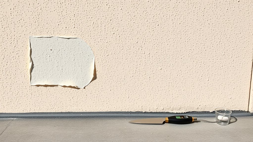 test stucco adhesion moisture