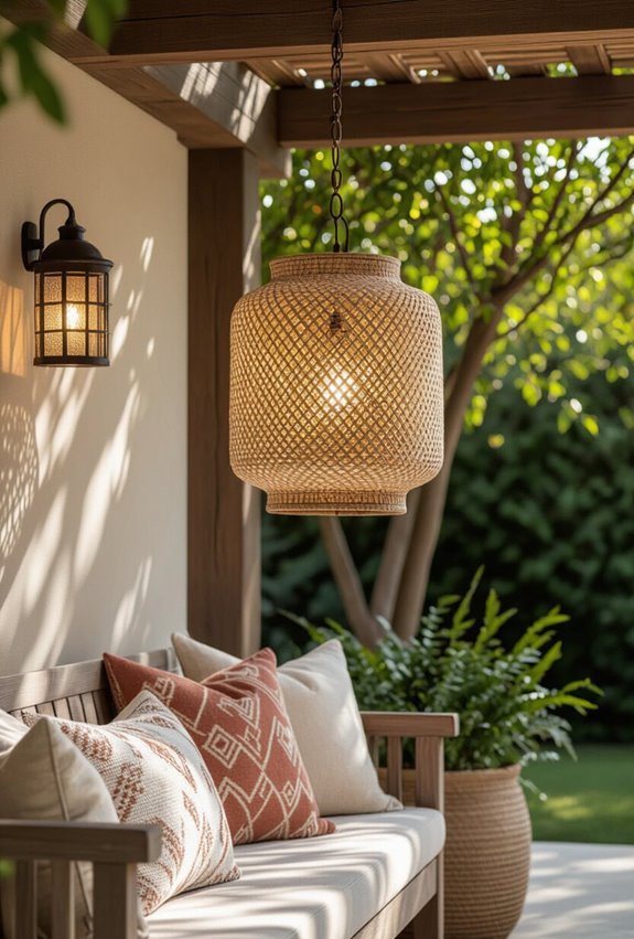textile covered lanterns for coziness